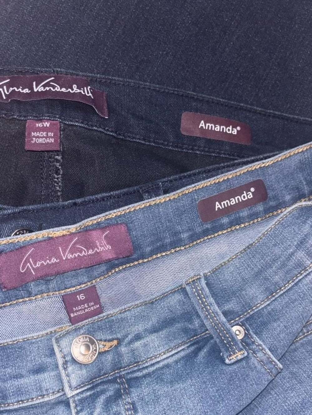 Time and Tru Women's High Rise Straight Leg jeans Amanda 16 - Picture 3 of 4